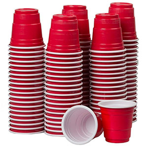 2oz Mini Red Solo Cups – 100 Count