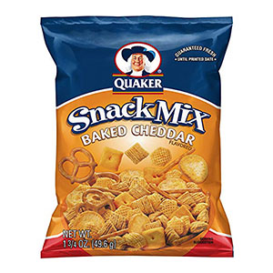 Best Store Bought Snacks for a Party Quaker Snack Mix, Baked Cheddar