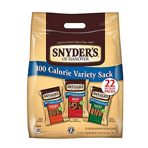 Best Store Bought Snacks for a Party Snyder's of Hanover Pretzels Variety 100 Calorie Packs, 22 Count