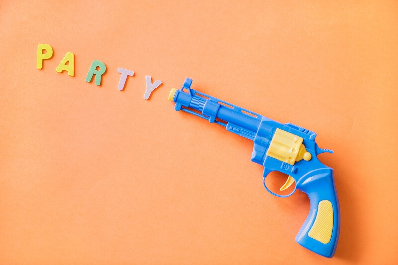 party gun with confetti